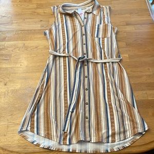 Women’s sleeveless striped sundress